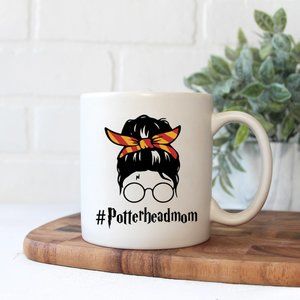 PotterheadMom Hashtag - Gryffindor Headband - 11 oz White Ceramic Mug
